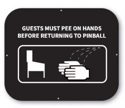 Metal Game Room Sign - Pee Before You Play